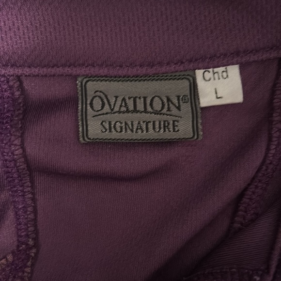Ovation Kids Cool Rider Tech Short Sleeve Shirt. Purple, medium kids, ovation. - Picture 2 of 3